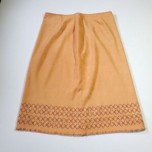 Cynthia Steffe Orange Flower Skirt Size 4 Cutout Farm Countrycore Cottagecore